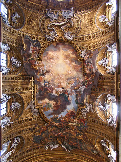 <p><span>Giovanni Battista Gaulli, Krisztus nevének diadalmenete , </span></p>