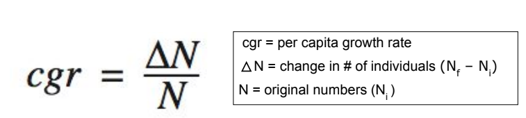 <p>cgr = ∆N/ N </p>