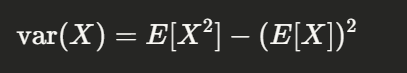 <p>for binomial its: np(1−p)</p>