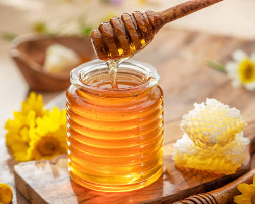 a jar of honey