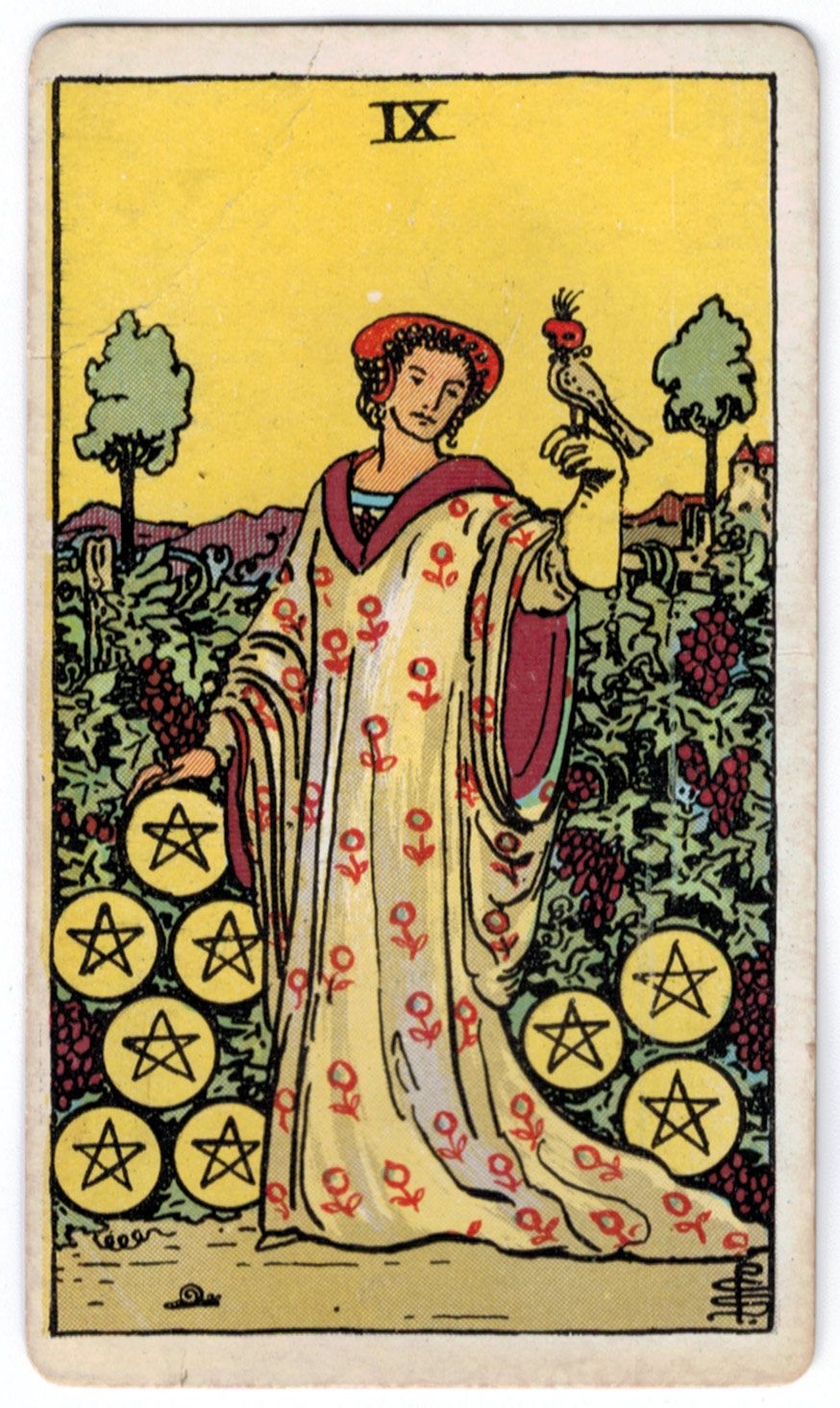 <p>Nine of Pentacles</p>