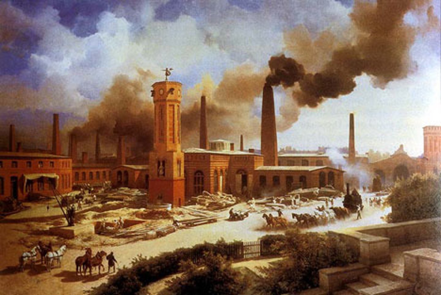 <p>industrial 🏭 /ɪnˈdʌstriəl/ adj: thuộc về công nghiệp 📌 industrial revolution (cuộc cách mạng công nghiệp) ⭐ Khu vực thuộc về công nghiệp bị ô nhiễm nặng nề, tương phản với những cánh đồng 🔄agricultural. 🔄(thuộc về nông nghiệp)</p>