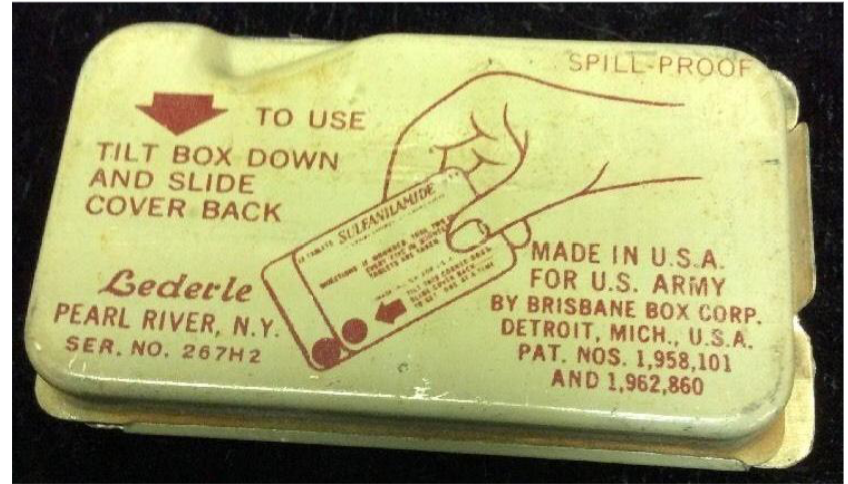 <p>Prior to and in the early years of WWII, sulfa was distributed to soldiers as a powder to sprinkle on wounds</p><ul><li><p>Too much sulfa was damaging to the kidneys</p></li></ul><p>_</p><ul><li><p>By the end of WWII, penicillin had taken its place</p></li></ul><p></p>