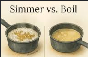 <p>simmer <span>(v)</span></p>