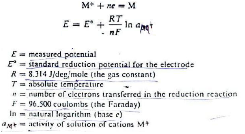 <p>A positively charged ion of the metal M can be reduced by taking on a number of electrons n to produce one atom of the metal.</p>