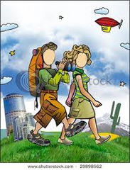 <p>by foot</p>