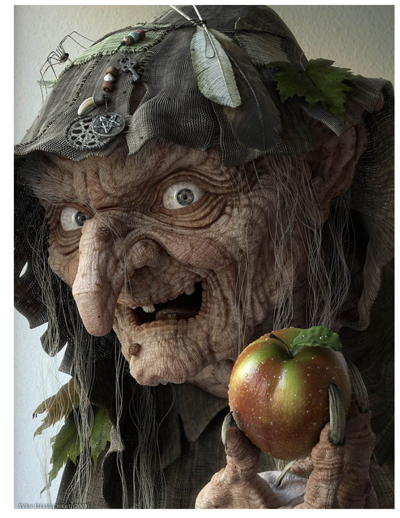 <ul><li><p>witches tie into oracles + connects to both Western society and previously mentioned conceptions of gender</p></li><li><p>witches are often depicted as being close to nature, and “ugly”</p></li><li><p>w/ typical traits like a hooked nose, being old + haggered, w/warts or other facial blemishes (warts —> mark of the devil, indicator of a witch)</p></li><li><p>^^^often features opposed to Western beauty standards; i.e. opposing being delicate, young, pretty, + in good health, general Europen features</p></li><li><p>witches depicted to be unfriendly/mean/untrustworthy + nefarious in nature, often sporting black —> which is symbolic of death (+ bad omens to a lesser extent)</p></li></ul><p></p>