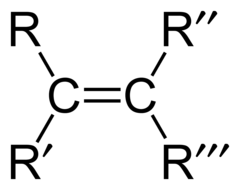 <p>Contains at least one double bond</p>