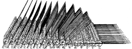 <ul><li><p><span style="background-color: transparent;">Sarissa: Extremely long javelin like weapon&nbsp;</span></p></li><li><p><span style="background-color: transparent;">Syntagma: Military formation with spears and would plow into their opponents</span></p></li></ul><p></p>