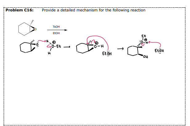 <p><strong>#6 Reactions of Epoxides: __________</strong></p><ul><li><p>An acid catalyst is used when the <strong>nucleophile is weak </strong></p></li><li><p><span style="color: blue;"><strong><em><mark data-color="yellow" style="background-color: yellow; color: inherit;">Opens the epoxide on the MORE substituted side (regioselective)</mark></em></strong></span></p></li><li><p>Selectivity: <span style="color: red;"><strong>ANTI ADDITION</strong></span></p><ul><li><p><strong>Protonate </strong></p></li><li><p><strong>Attack </strong></p></li><li><p><strong>Deprotonate </strong></p></li></ul></li></ul><p></p>