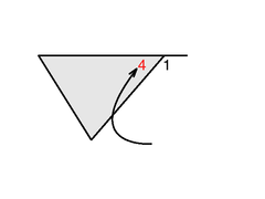 <p>the angle of a polygon that forms a linear pair with a given exterior angle of a polygon</p>