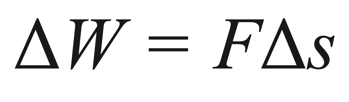 <p><span>ΔW=FΔs</span></p>