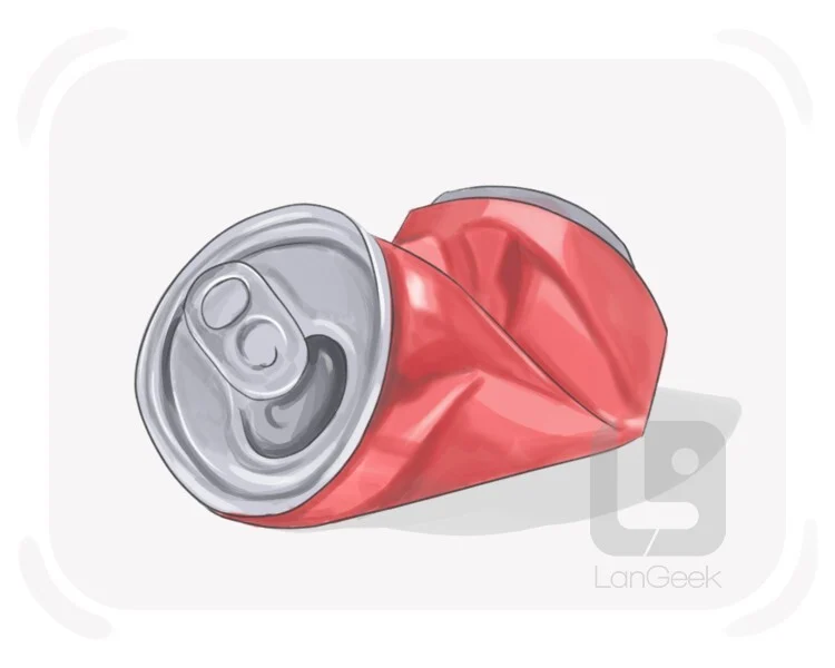 <p>Ex: I want to <strong>squash</strong> this can</p>