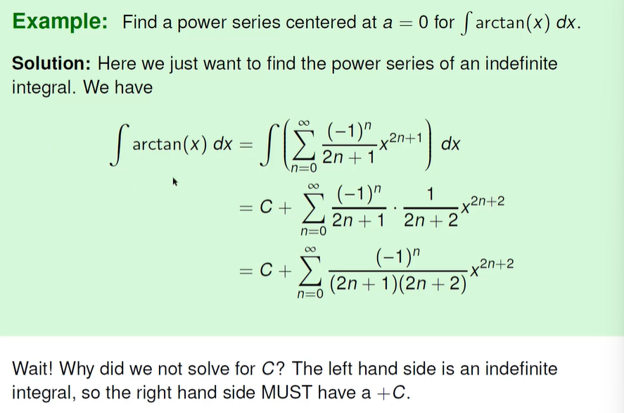 <p>when there is an integral symbol on the left side of the equation</p>