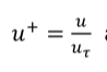 <p> ut = sqrt(tau_w/rho)</p>