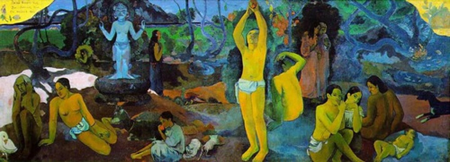 <p>Artist: Paul Gauguin</p><p>Period: Post-Impressionism</p><p>Dates: 1897-1898 C.E.</p><p>Culture: South Pacific</p><p>Material: Oil on canvas</p>