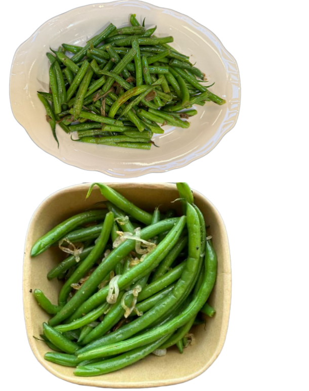 <p>Green beans prepared in the simple French style: sauteed lightly with slow-roasted shallots</p><p>Modification options: None</p><p>Allergens: No Big 9 Allergens</p>