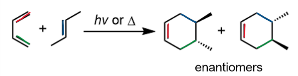 <p>two products formed</p>