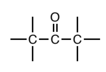 <p>A carbonyl (C=O) where carbons are attached to both sides of the</p><p>carbonyl carbon.</p>