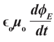 <p>last term of fourth of Maxwell’s equations</p>
