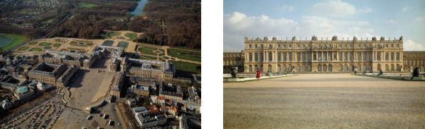 <p>Title: Palance at Versailles</p><p>Artist: Kouis Le Vau, Andrew ;e Notre, and Charles le Brun</p><p>Cultural/Art History Period: Baroque</p><p>Date: 1664-1710 CE</p><p>Medium: Masonry, stone, wood, iron, gold leaf, marble, bronze</p>