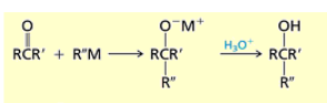 <p><span style="color: rgb(0, 0, 0);">Ketones are converted to tertiary alcohols</span></p>