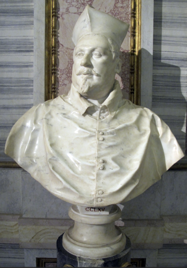 <p>Bernini: <span><em>Scipione Borghese </em>I. Róma, Galleria Borghese</span></p>