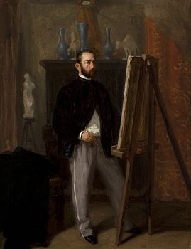 <p>“Autoportret przy sztaludze”</p>