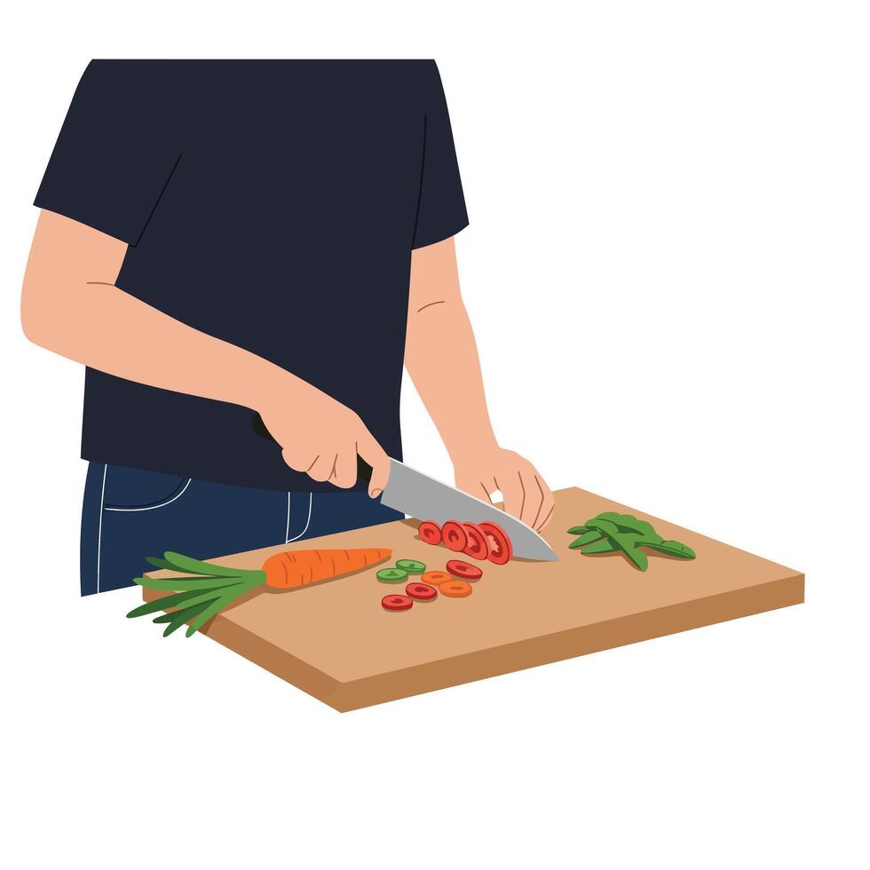 <p>chop something up</p>