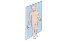 <p>frontal plane that divides the body, or any body structure, vertically into front and back (anterior and posterior) sections. Runs</p>