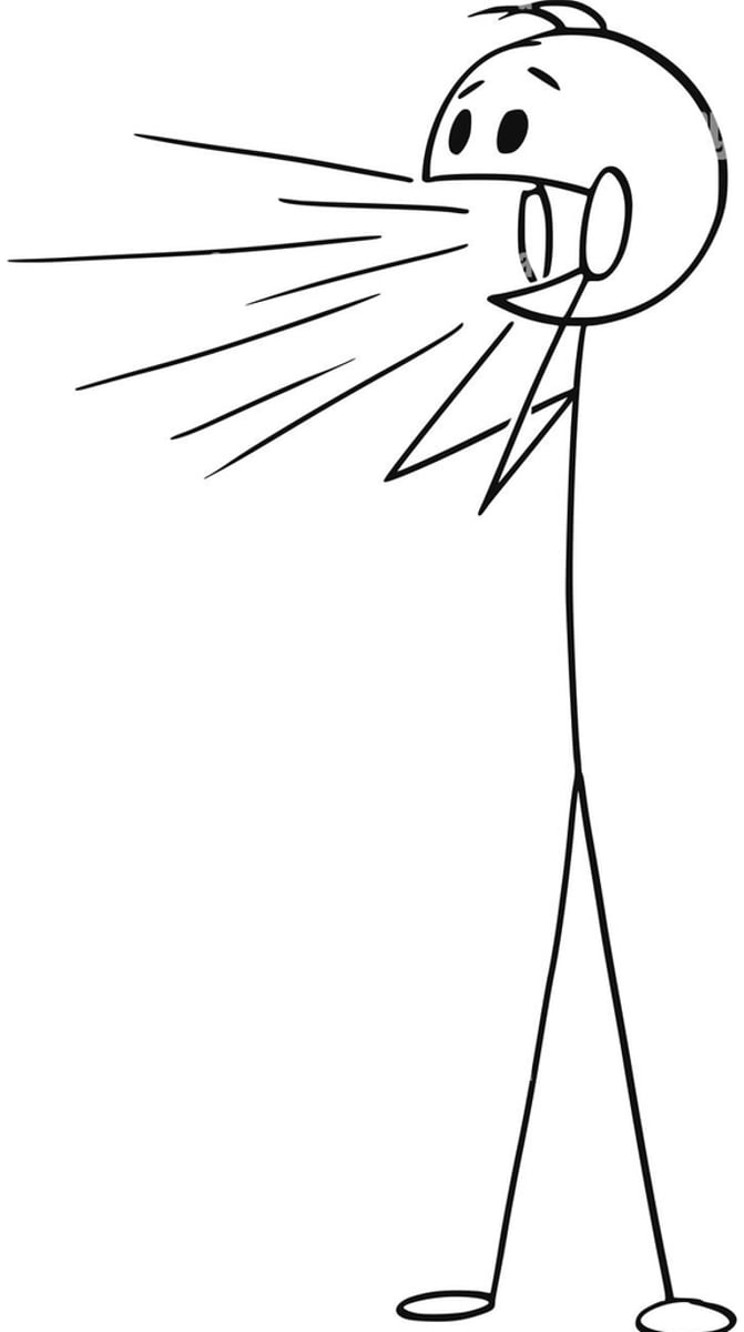 <p>verbum:</p><p>To use the voice very loudly</p><p>(to shout, scream, yell)</p>