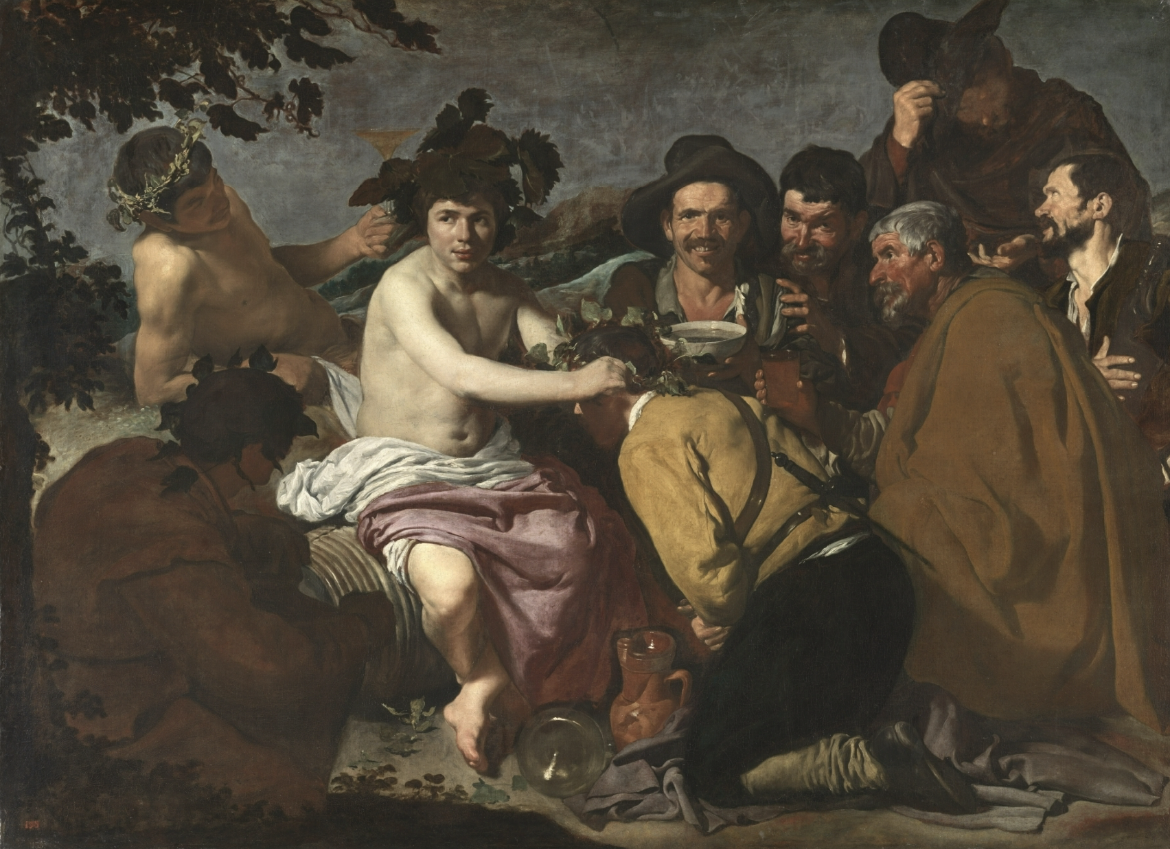 <p>Diego Rodrigo de Silva y Velazquez (1599-1660)</p><p class="MsoListParagraphCxSpFirst">-<span style="font-family: "Times New Roman"; line-height: normal; font-size: 7pt;">&nbsp;&nbsp;&nbsp;&nbsp;&nbsp;&nbsp;&nbsp;&nbsp;&nbsp;&nbsp;&nbsp;&nbsp;&nbsp; </span>Trained and worked in Seville until he was 24</p><p class="MsoListParagraphCxSpMiddle">-<span style="font-family: "Times New Roman"; line-height: normal; font-size: 7pt;">&nbsp;&nbsp;&nbsp;&nbsp;&nbsp;&nbsp;&nbsp;&nbsp;&nbsp;&nbsp;&nbsp;&nbsp;&nbsp; </span>Mostly “bodegones’ and religious paintings in Seville</p><p class="MsoListParagraphCxSpMiddle">-<span style="font-family: "Times New Roman"; line-height: normal; font-size: 7pt;">&nbsp;&nbsp;&nbsp;&nbsp;&nbsp;&nbsp;&nbsp;&nbsp;&nbsp;&nbsp;&nbsp;&nbsp;&nbsp; </span>Moved to Madrid (twice both with intention to work with the King)</p><p class="MsoListParagraphCxSpMiddle">o<span style="font-family: "Times New Roman"; line-height: normal; font-size: 7pt;">&nbsp;&nbsp; </span>Unsuccessful to work with king, started painting for the count duke of Olivares and eventually ends up getting called back to work with the King</p><p class="MsoListParagraphCxSpMiddle"></p><p class="MsoListParagraphCxSpMiddle">Genre painting: (bodegón)</p><p class="MsoListParagraphCxSpFirst">-<span style="font-family: "Times New Roman"; line-height: normal; font-size: 7pt;">&nbsp;&nbsp;&nbsp;&nbsp;&nbsp;&nbsp;&nbsp;&nbsp;&nbsp;&nbsp;&nbsp;&nbsp;&nbsp; </span>Naturalistic kitchen or tavern scenes with prominent still lifes</p><p class="MsoListParagraphCxSpLast">-<span style="font-family: "Times New Roman"; line-height: normal; font-size: 7pt;">&nbsp;&nbsp;&nbsp;&nbsp;&nbsp;&nbsp;&nbsp;&nbsp;&nbsp;&nbsp;&nbsp;&nbsp;&nbsp; </span>A demonstration of young Velázquez’s skill</p><p class="MsoListParagraphCxSpLast"></p><p class="MsoListParagraphCxSpLast">Velázquez, Triumph of Bacchus, (The Drunkards)</p>
