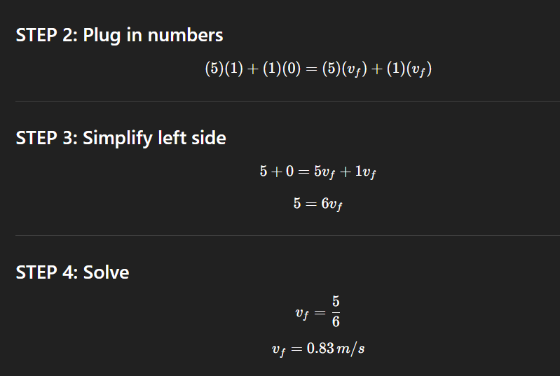 <p><span>vf​=0.83m/s</span></p>