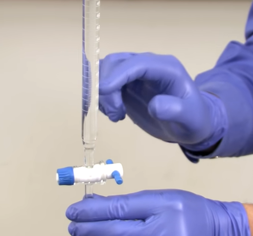 <p><span>What is the purpose of this step?</span><br><br> </p><p>A. To open the pipette</p><p>B. To read the measurement</p><p>C. To locate and abolish air bubbles</p><p>D. To open the stopcock</p>