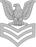 <p>One eagle above three chevrons</p>