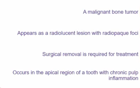<p>which of the following about CONDENSING OSTEITIS is TRUE </p>