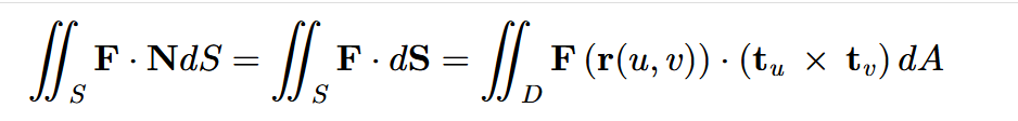 <p><span>another name for a surface integral of a vector field; the preferred term in physics and engineering</span></p>