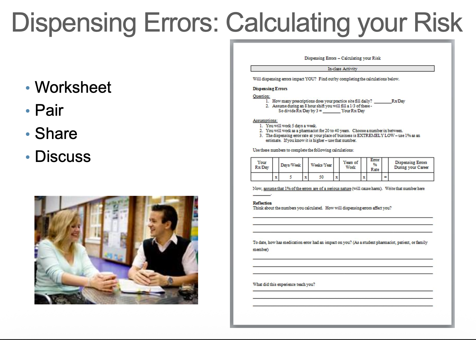 <p>Dispensing Errors: Calculating your Risk</p>
