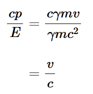 <p>allows you to find any particle’s velocity without computing gamma</p>