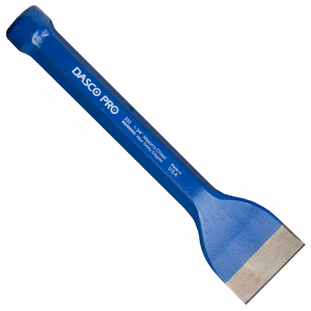 <p>A heavy-duty cutting tool with a wide 3½-inch blade and short body, used for cutting and shaping brick, block, and masonry materials.</p>