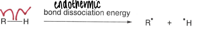 <p>The thermodynamic stability of the radical formed (R*)</p>
