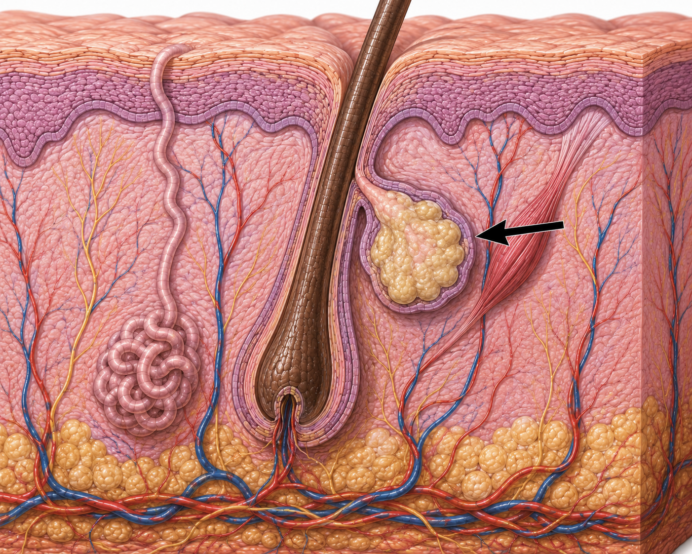 <p>Sebaceous gland</p>