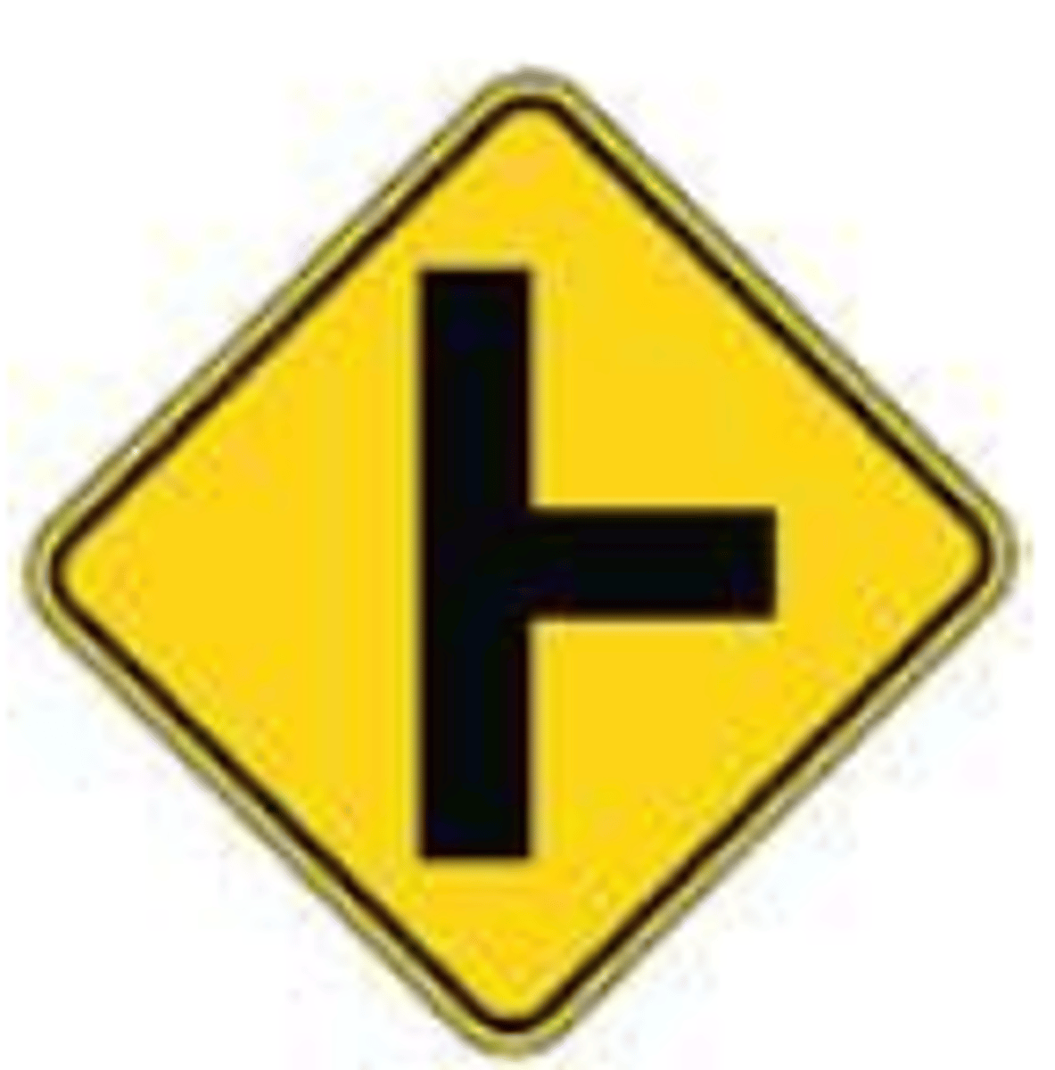 <p>A warning sign indicating another road will intersect with the highway.</p>