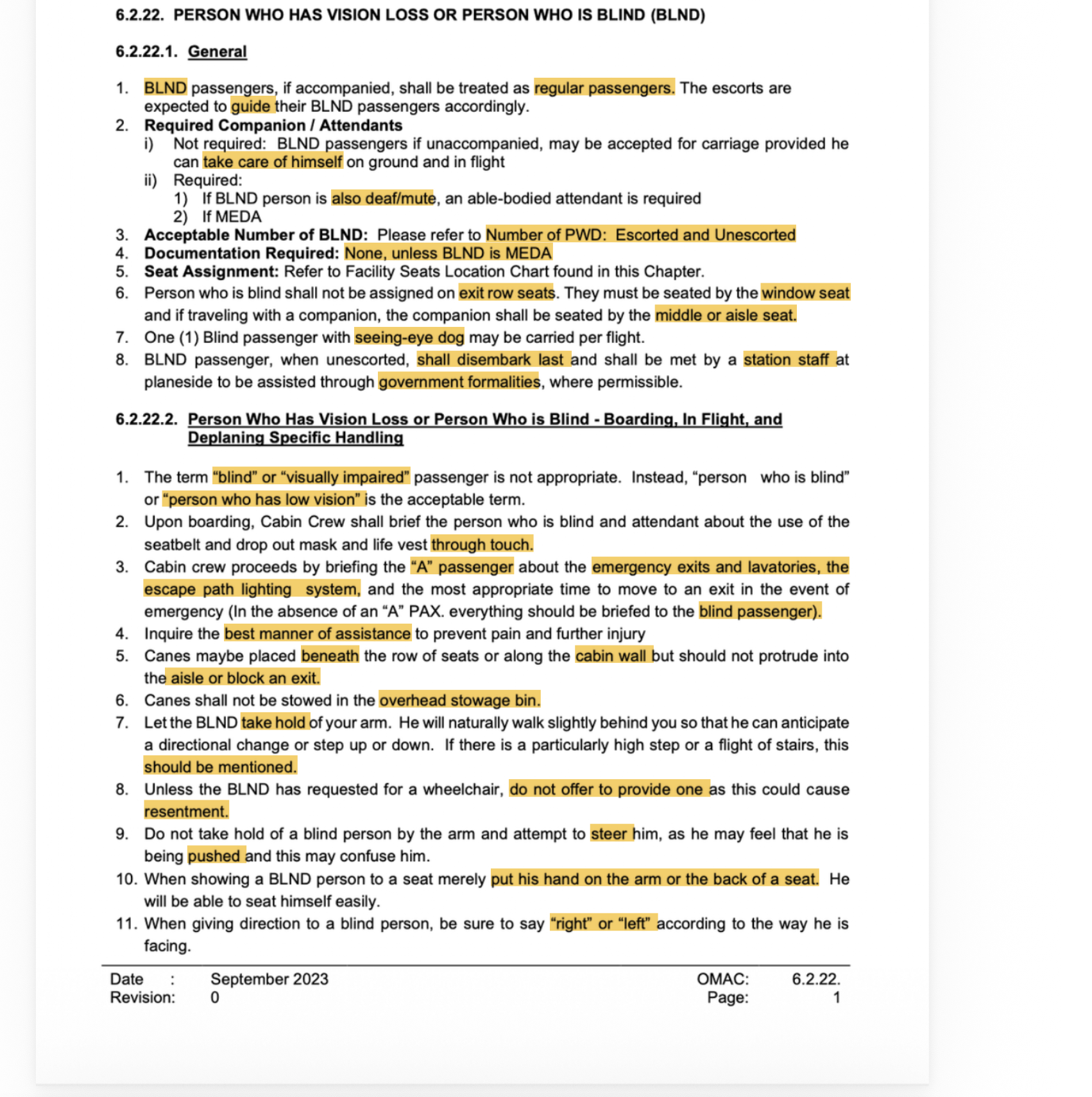<p>PERSON WHO HAS VISION LOSS OR PERSON WHO IS BLIND (BLND) 1</p>
