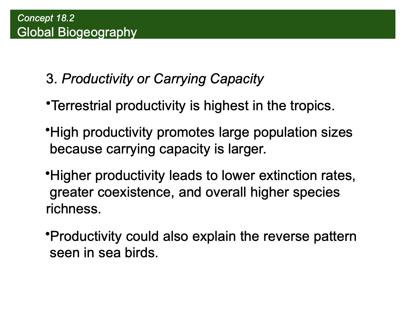 <p><span>Productivity/Carrying Capacity</span></p>