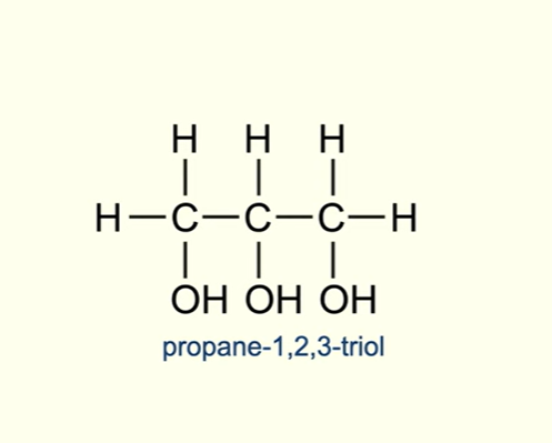 <p>Alcohols with three hydroxyl groups, e.g propane - 1,2,3 - triol </p>