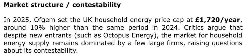 <p>To what extent can the UK energy supply industry be considered contestable? (25)</p>
