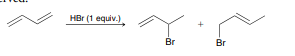 <p>When HBr treated to diene we get</p>