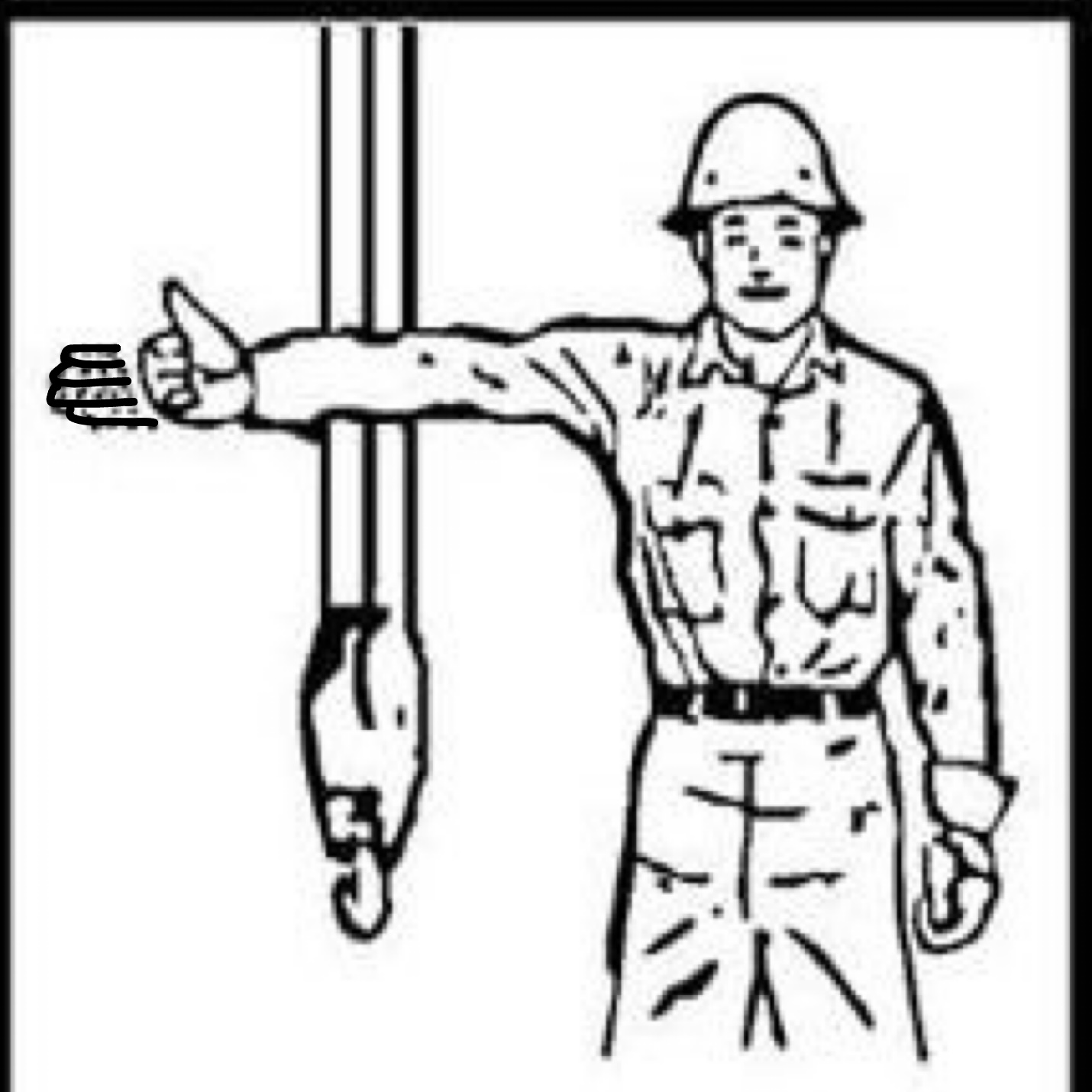 <p>What is the meaning of this hand signal?</p>