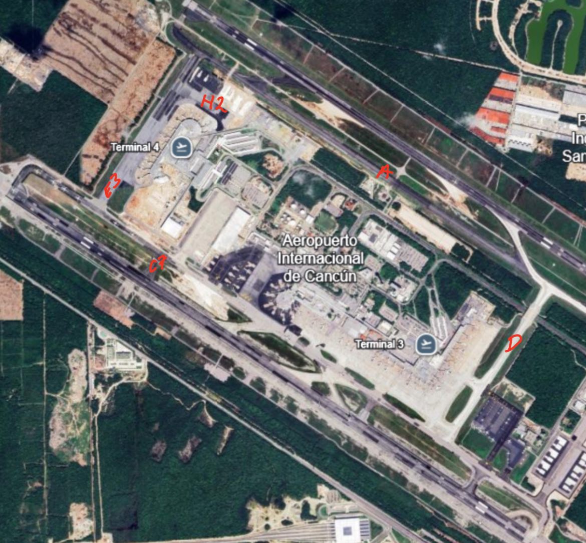 <p>Calles de rodaje:</p>